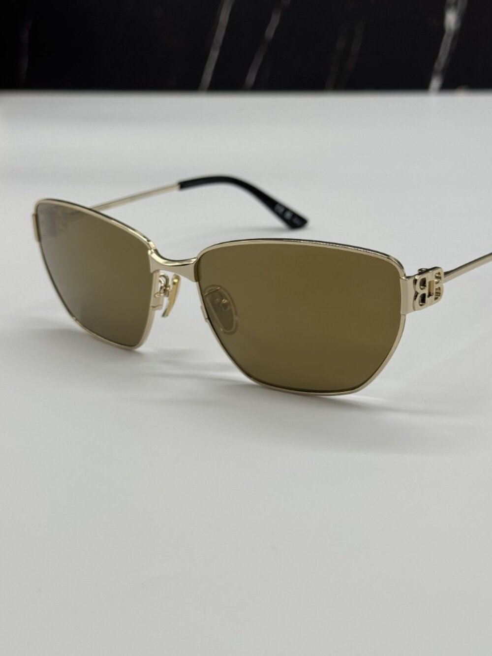 NEW BALENCIAGA BB0337SK 003 GOLD WOMEN SUNGLASSES BALENCIAGA EYEWEAR - Picture 2 of 8
